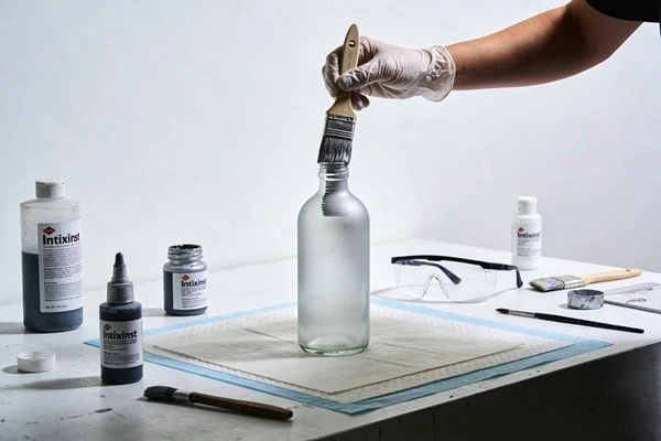 Frosted Glass Etching Cream Technique