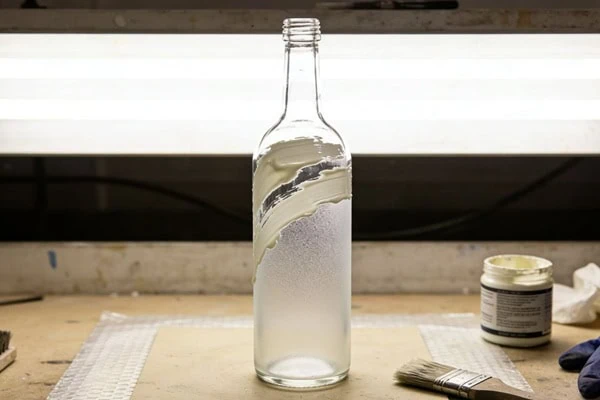 Microscopic View of Etched Glass