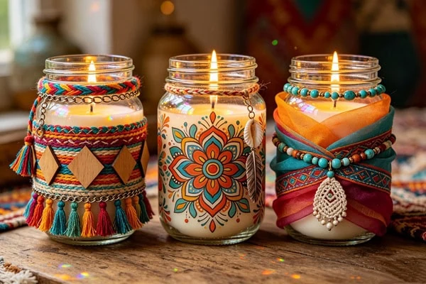 Painting a glass jar with chalk paint