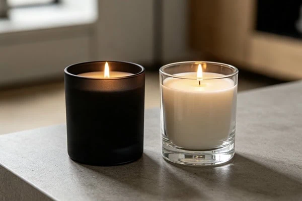 Matte Black vs Clear Candle Jars